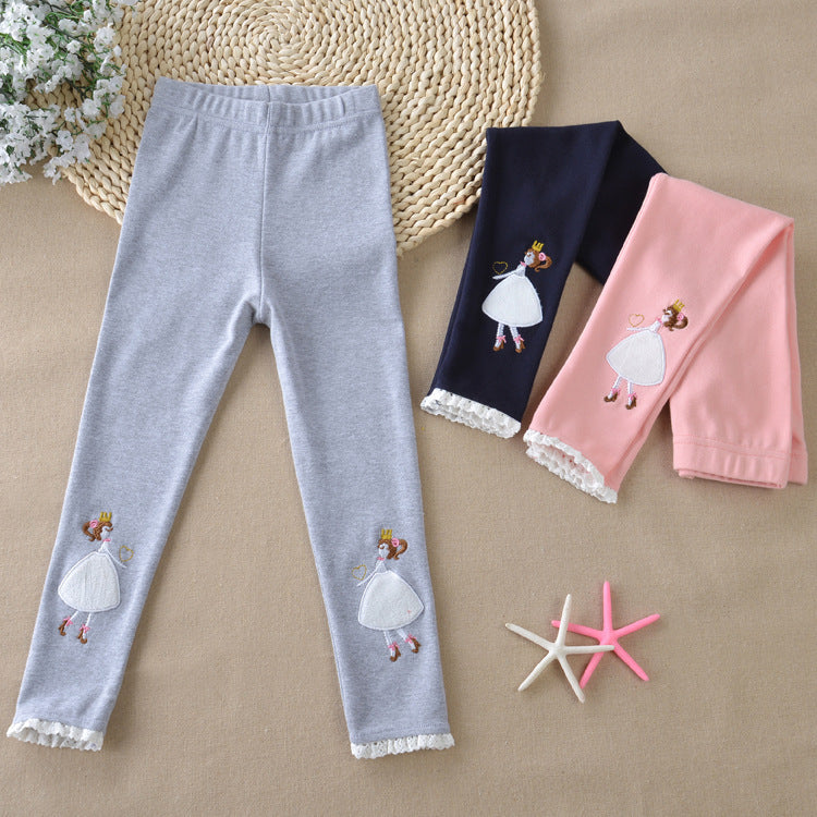 Leggings Pantalones de algodón para niñas tallas medianas y grandes