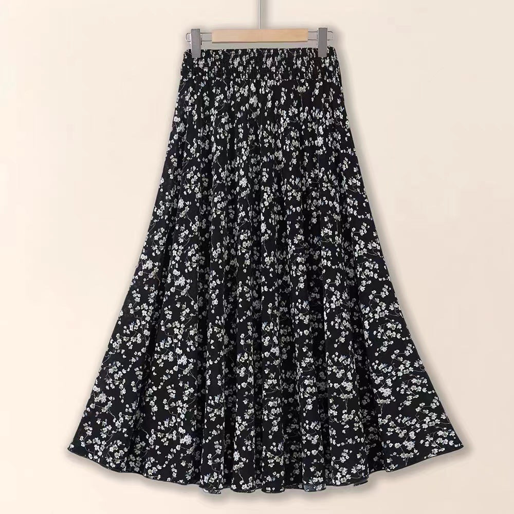 Vestido midi floral plisado adelgazante