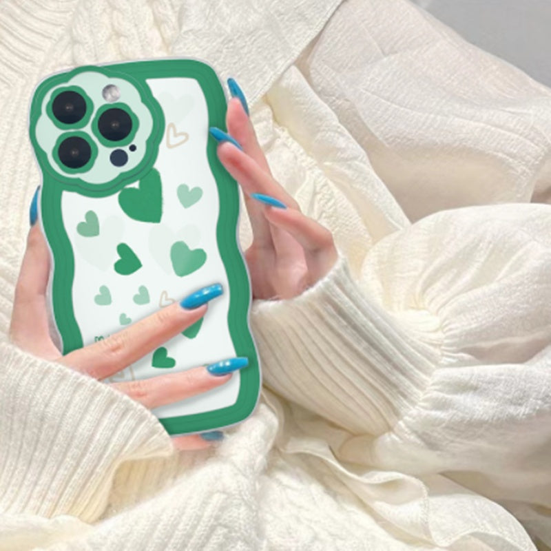 Funda protectora transparente para teléfono X Max con diseño de olas grandes