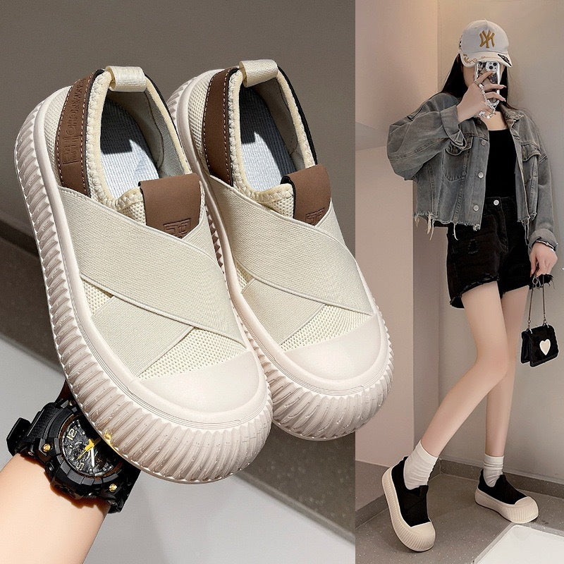 Zapatillas deportivas informales transpirables retro para mujer