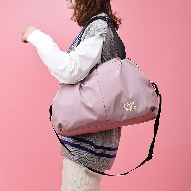 Bolsa deportiva de fitness de gran capacidad para mujer con separación de ropa seca y húmeda
