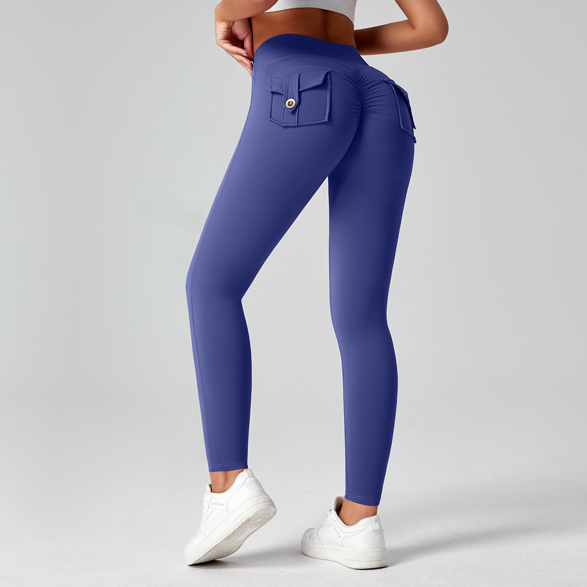 Pantalones de yoga para mujer, de cintura alta, elásticos y ajustados, que realzan los glúteos.