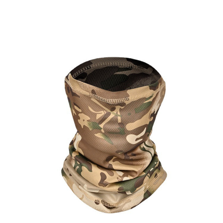 Polaina de cuello transpirable todo en uno con protección solar, perfecta para uso en exteriores.