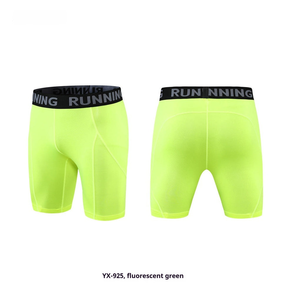 Pantalones deportivos y de fitness de cinco cuartos de alta elasticidad para hombre