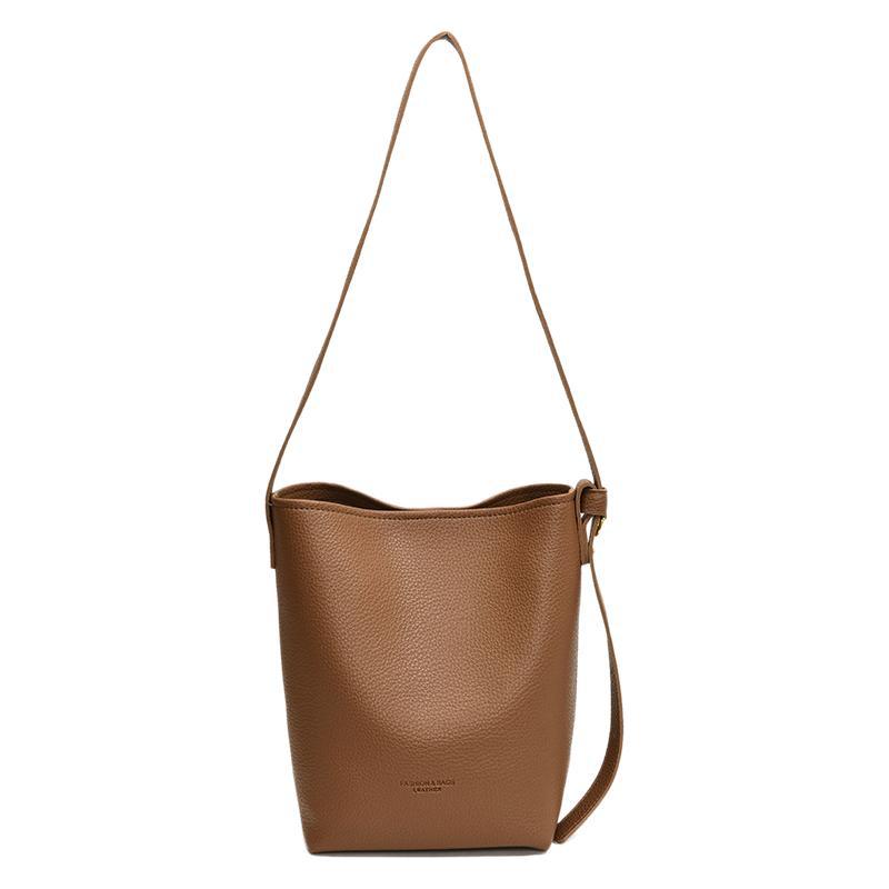 Nuevo conjunto de bolso de cubo suave de dos piezas de moda de otoño
