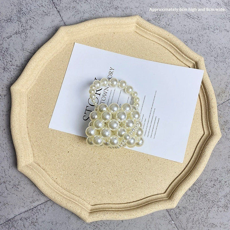 Bolso bandolera de verano versátil, mini, retro, tejido a mano con perlas