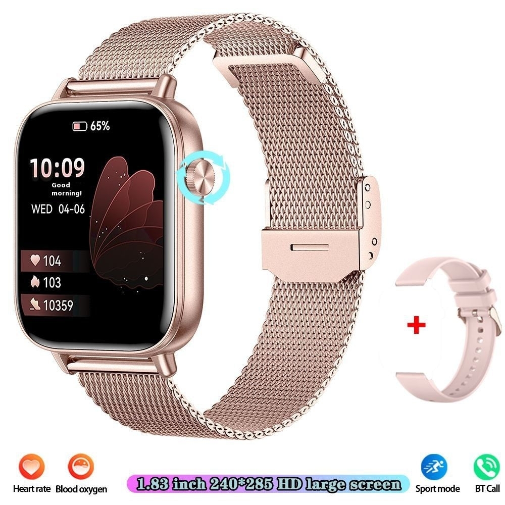 Reloj inteligente con podómetro, monitor de ritmo cardíaco, llamadas Bluetooth, pantalla táctil de 169 pulgadas, pulsera inteligente