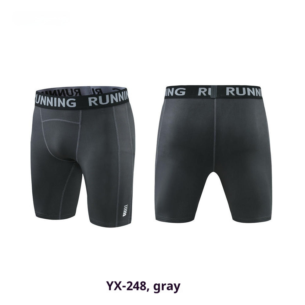 Pantalones deportivos y de fitness de cinco cuartos de alta elasticidad para hombre