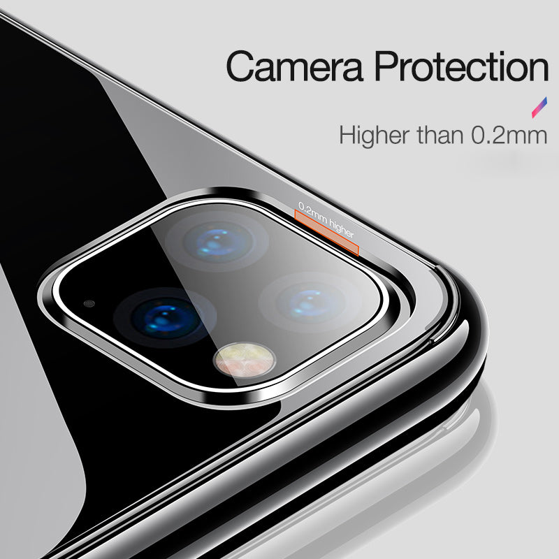 Funda ultrafina de silicona TPU transparente resistente a golpes para teléfono