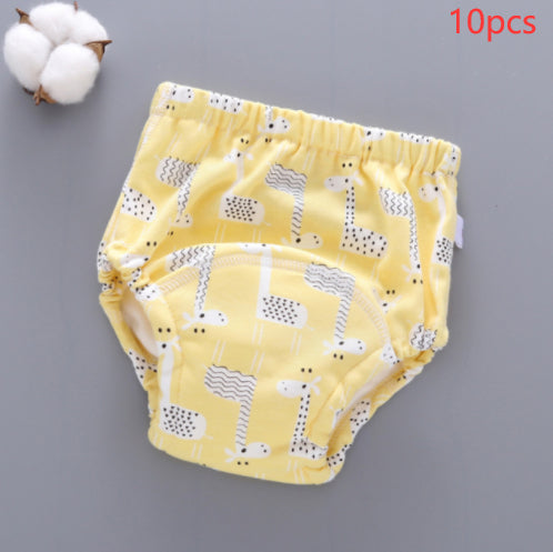 Pantalones de entrenamiento para bebé, lavables, de gasa de 6 capas, para cubrir pañales