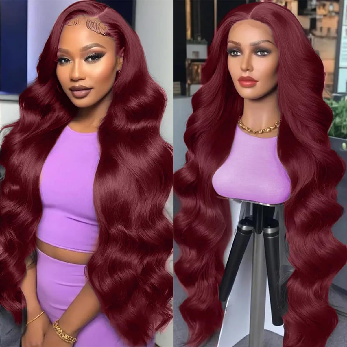Lace Big Wave Long Curly Wig Head Cover