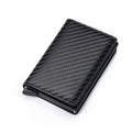 Cartera de cuero sintético para tarjetas de crédito, monedero para negocios, tarjetero RFID, automática, de aleación de aluminio, para hombre
