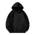 Sudadera con capucha unisex de color liso con forro polar grueso y sencillo