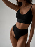 Seamless Women's Lingerie Vest Bra Set