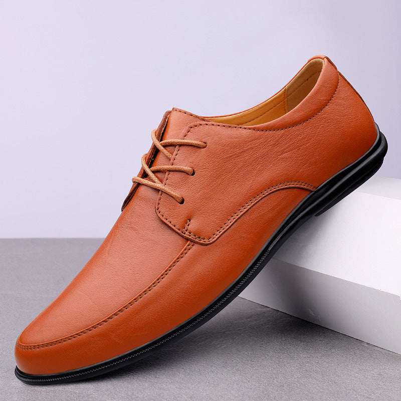 Zapatos casuales de cuero para hombre con suelas suaves