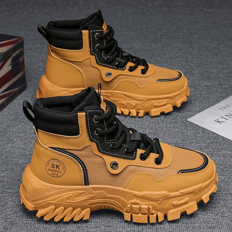 Botas de trabajo vintage estilo británico de caña alta y transpirables