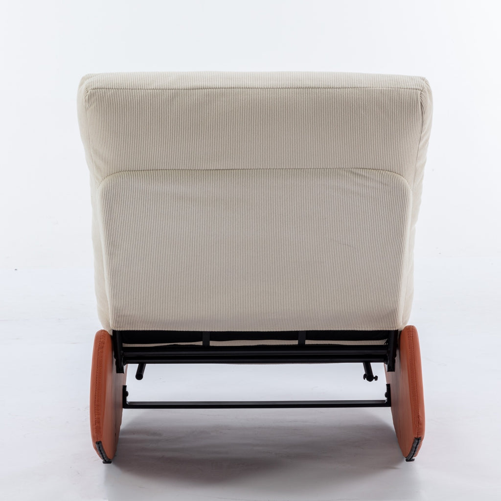 Sillón mecedor reclinable moderno, cómodo sillón mecedor para guardería con reposapiés, sillón de lectura decorativo, tapizado