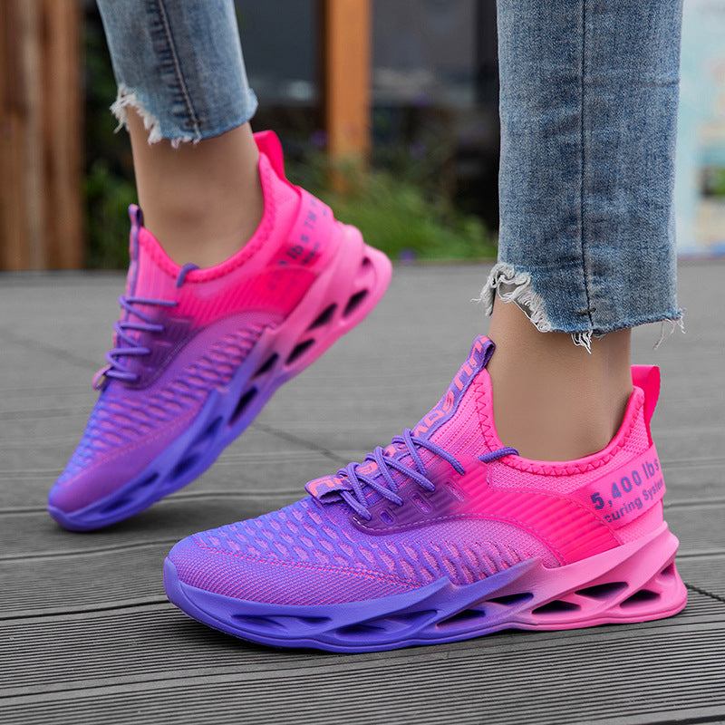 Zapatillas de running informales para parejas Flyknit de talla grande