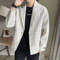 Mens Avant-garde Plaid Blazer