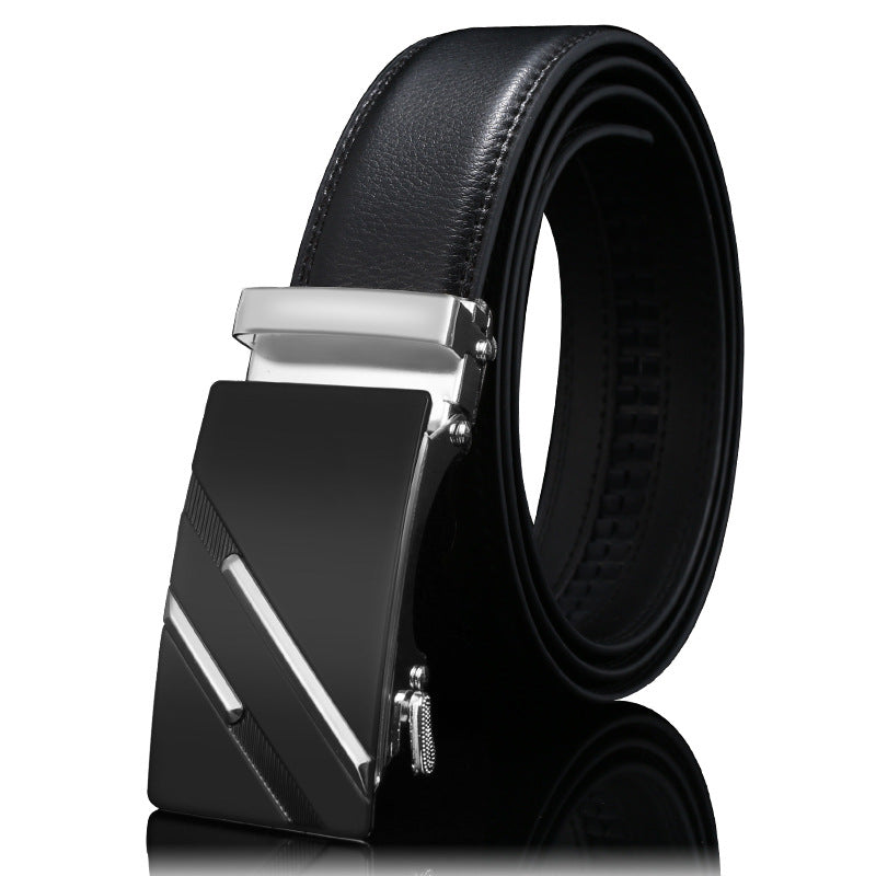 Cinturón de cuero genuino para hombre con hebilla automática