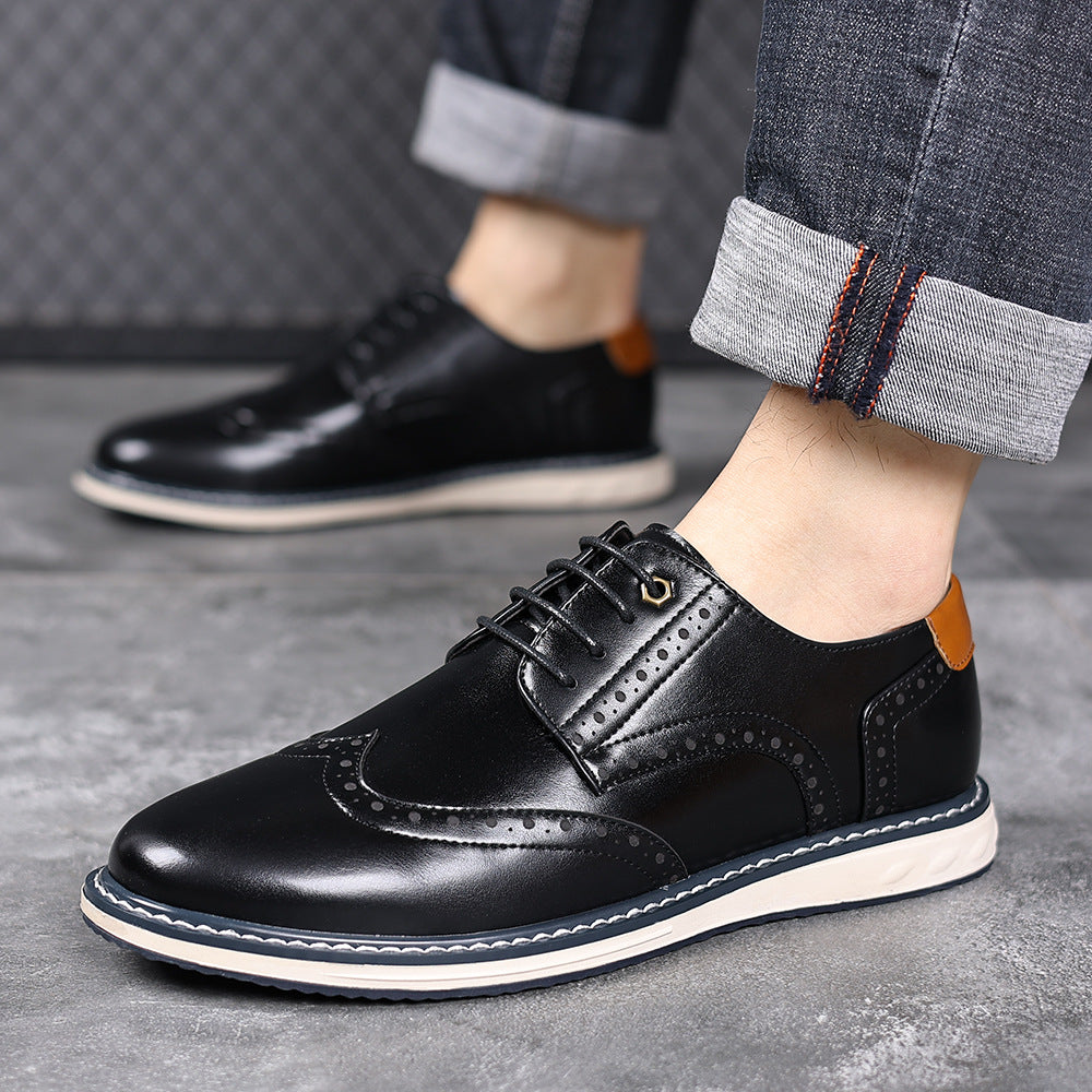 Zapatos de cuero informales de negocios para hombre británicos