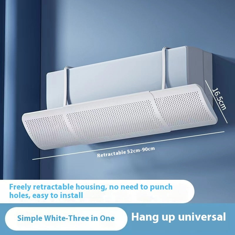 Parabrisas universal para aire acondicionado, antiviento, antiviento directo, para montaje en pared, sin instalación. Cortina de aire.