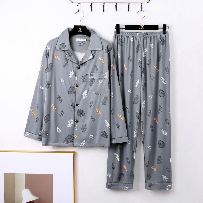 Pijama minimalista de manga larga para hombre