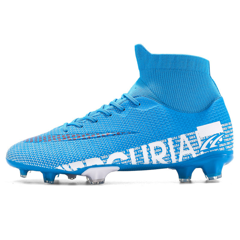 Zapatillas de fútbol de caña alta para hombre y mujer, con clavos rotos, tacos cortos AG, clavos largos TF, zapatillas de entrenamiento deportivas