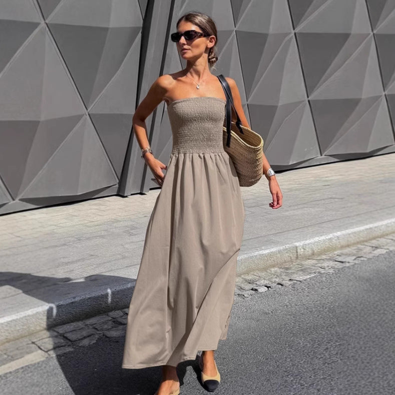 French-style Elegant Strapless Dress For Women