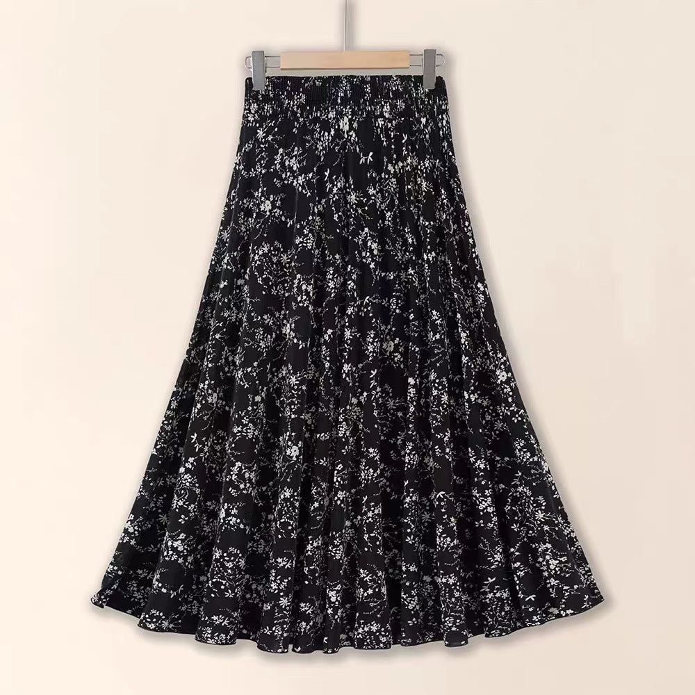 Vestido midi floral plisado adelgazante