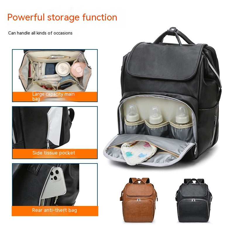 Bolsa de pañales para bebé Leisure Crib, ligera y de gran capacidad, resistente a salpicaduras, multiusos, para el hombro.