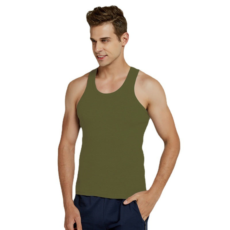 Camiseta deportiva de algodón para hombre, ajustada, transpirable y elástica.