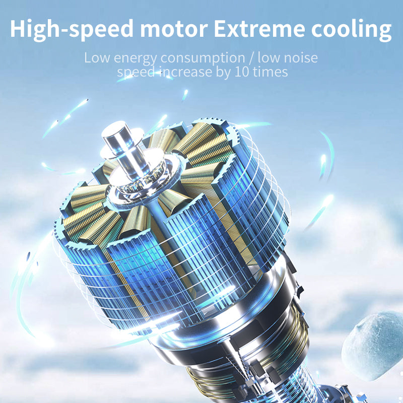 Ventilador portátil de mano, miniventilador turbo de velocidad ajustable, modo de temperatura reducida, pantalla digital recargable, ventilador personal plegable con luz nocturna, adecuado para mujeres y hombres al aire libre.