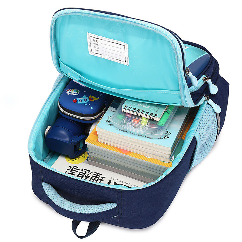 Mochila escolar para niños, ligera, de gran capacidad y con dibujos animados.