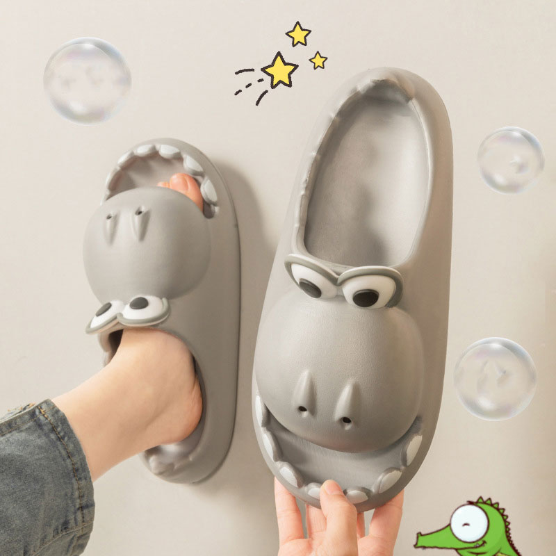 Zapatillas de dinosaurio para niños, venta al por mayor, sandalias de EVA con dibujos animados de verano para padres e hijos, para exteriores, para el hogar, para mujeres, hombres y niños, lindas zapatillas para bebés.