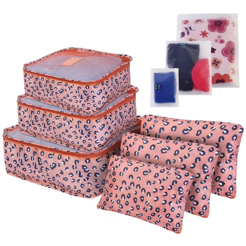 Juego de 9 bolsas de almacenamiento de ropa, resistentes al agua, organizadores de equipaje de viaje, cubos de embalaje para blusas, medias y ropa interior.