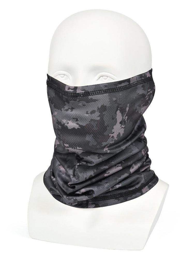 Polaina de cuello transpirable todo en uno con protección solar, perfecta para uso en exteriores.