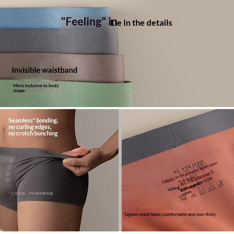 Calzoncillos bóxer de modal antibacteriano sin costuras para hombre