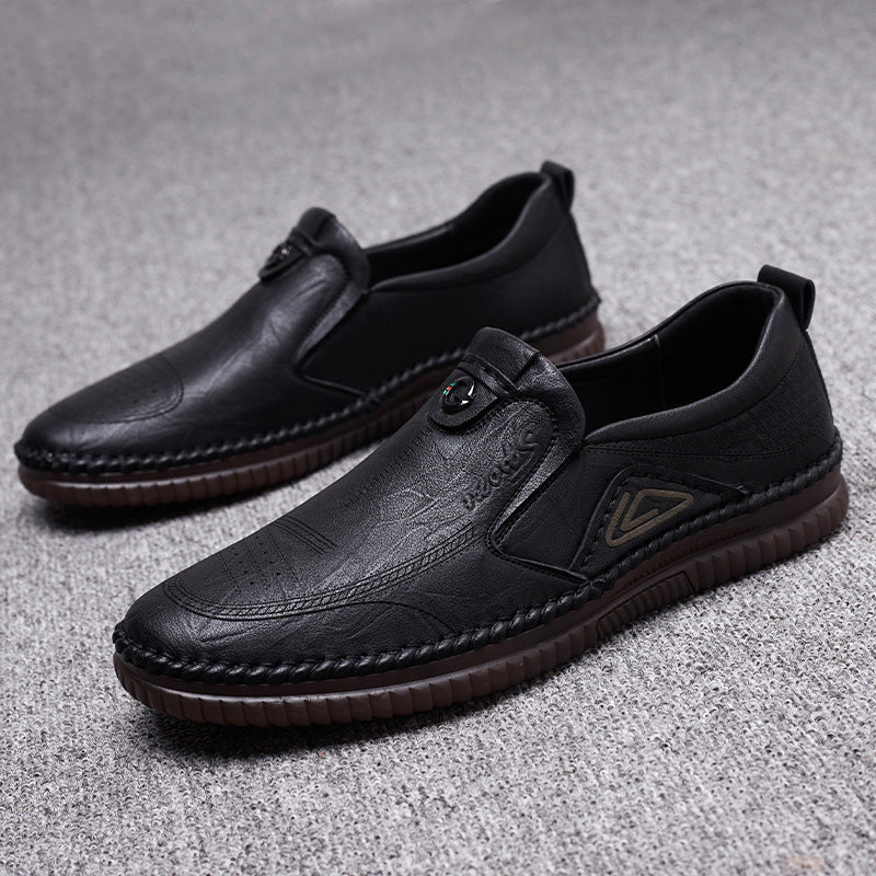 Zapatos casuales de cuero suave y transpirable para hombre