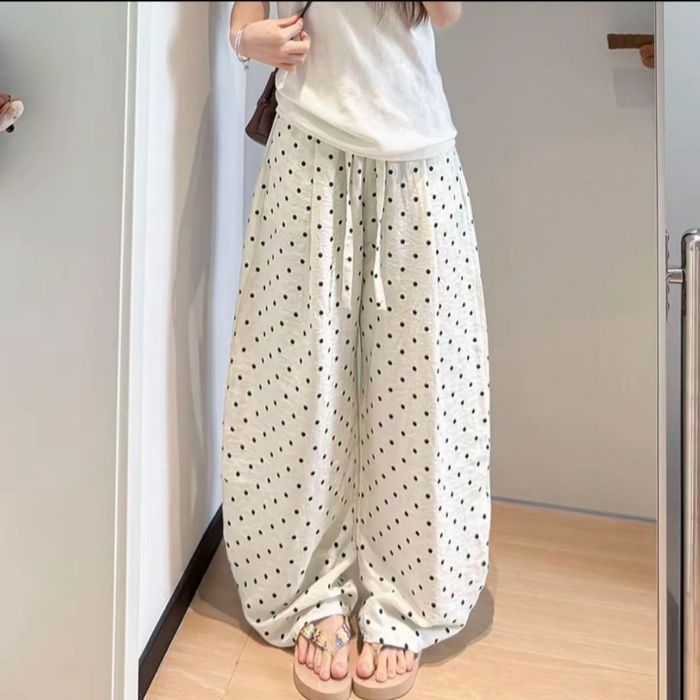 Pantalones rectos de cintura alta transpirables para mujer con cordón ajustable