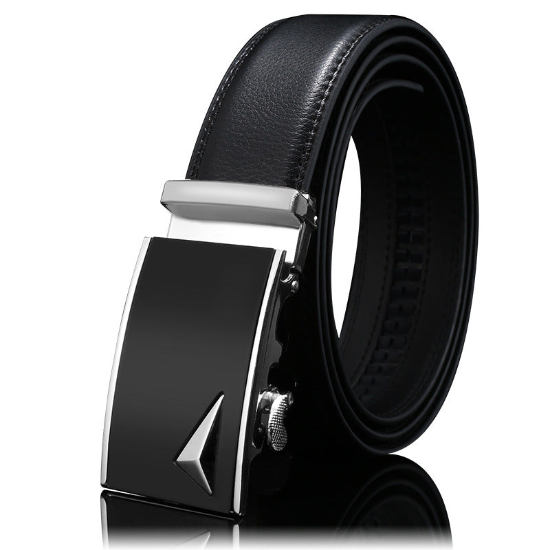 Cinturón de cuero genuino para hombre con hebilla automática