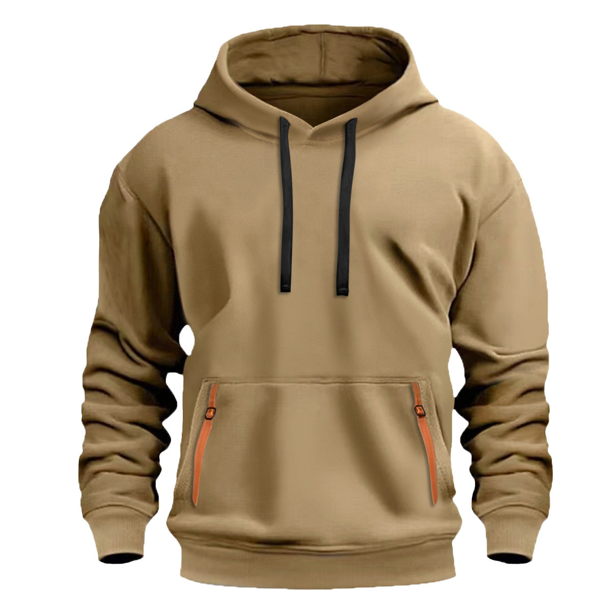 Nueva sudadera con capucha forrada de polar para hombre otoño-invierno