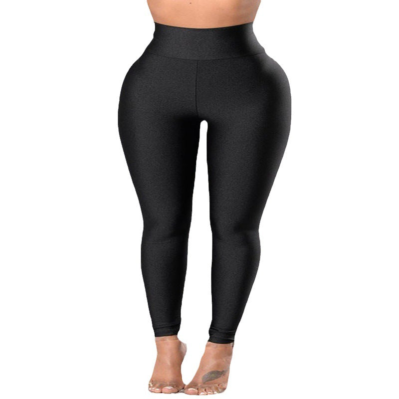 Leggings ajustados de color liso elásticos para mujer