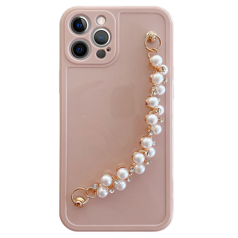 Rhinestone Pearl Bracelet Suitable For Pro Max Mobile Phone Shell  Female Soft