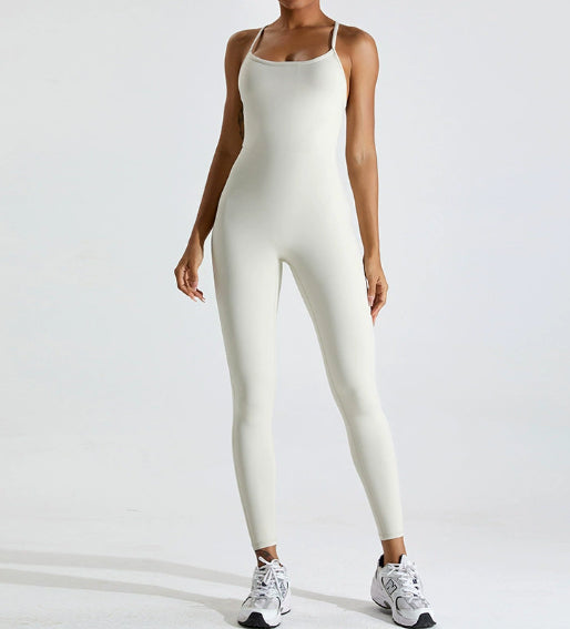 Mono deportivo de fitness para mujer con espalda entallada y sexy