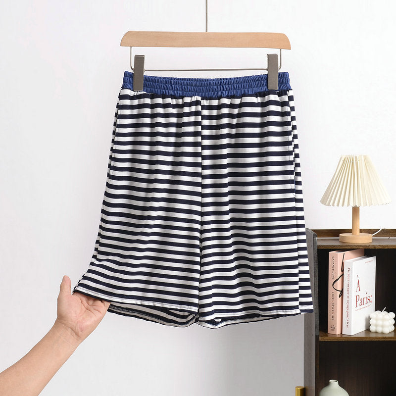 Japanese-style Loose-fitting  Wearable Large-size Bit-cotton Loungewear Pants
