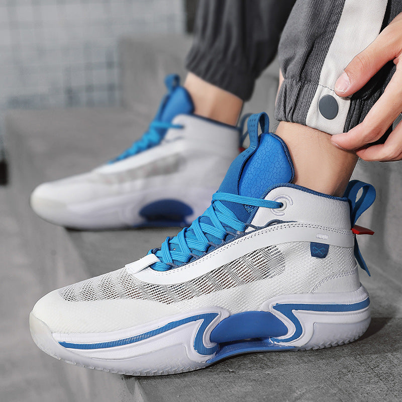 Zapatillas deportivas transpirables de caña alta con amortiguación para hombre