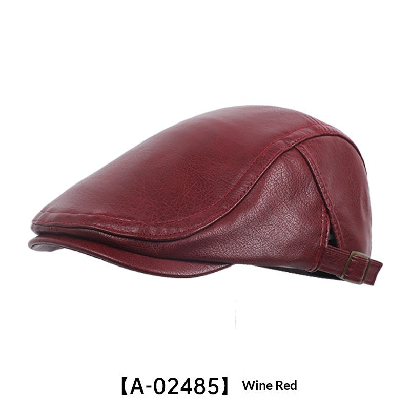Autumn/Winter American-style Leather Trapper Hat Men's Vintage Painter's Cap