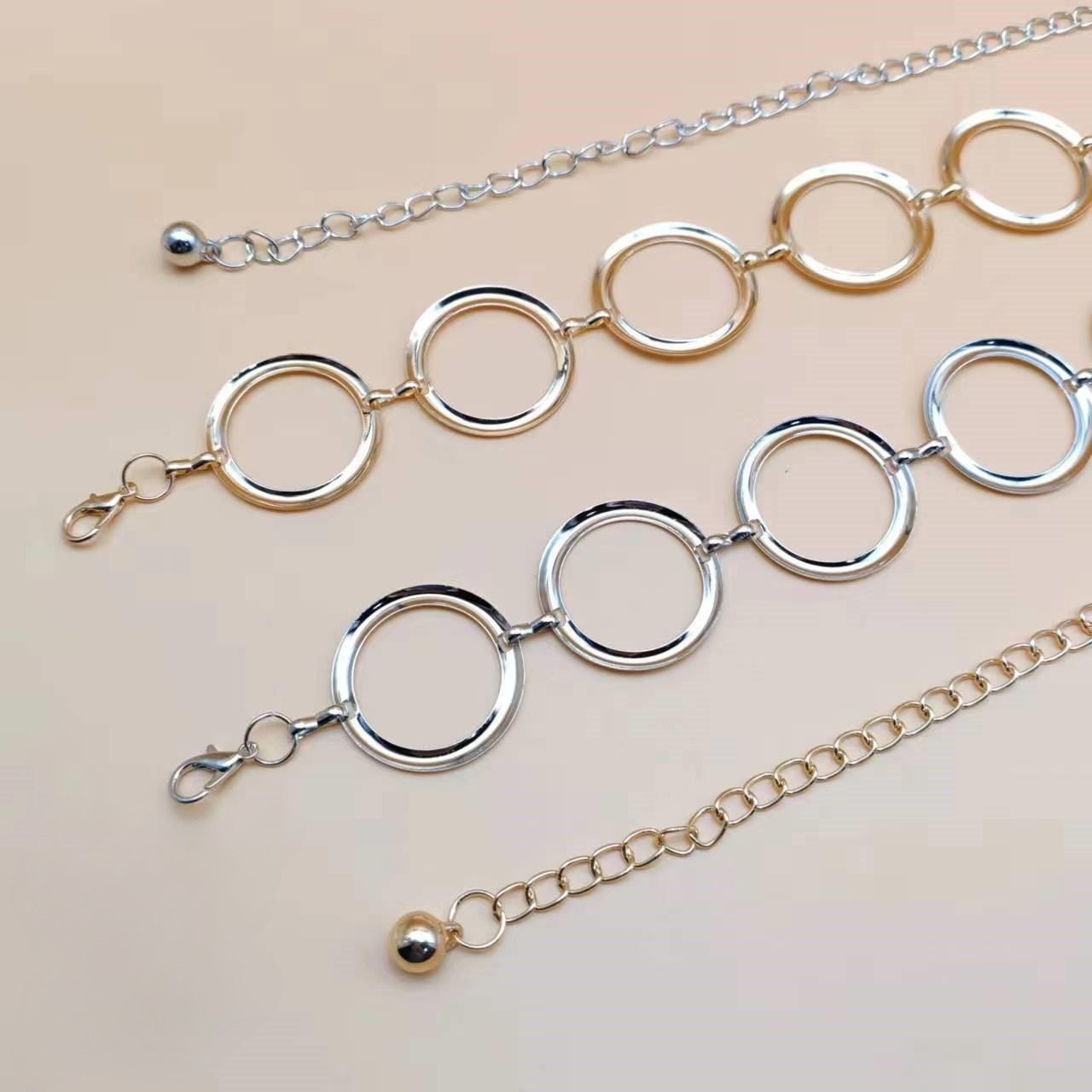 European And American-style Metal Ring Waist Chain Fashionable And Minimalist