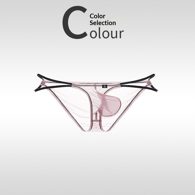 Calzoncillos ultrafinos de seda helada para hombre con cinturilla adelgazante